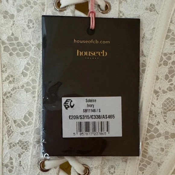 House of CB Solaine Ivory Lace Corset Maxi Dress - Picture 8 of 9